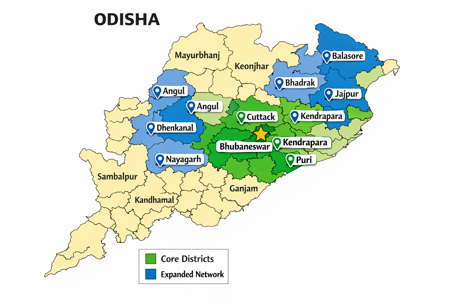 Odisha map